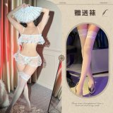 White + white stockings