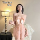 0803 [Breast Support] Pink Butterfly Nightgown + Panties (No Socks)