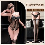 Black + Black Fishnet Stockings