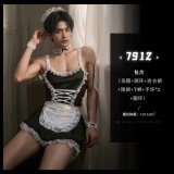 ◆7912◆ Black + White [Headband + Neckband + Dress + Apron + T-shirt + 2 Bracelets + Leg Ring] ~