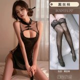 Black + black stockings