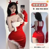 4355 Christmas Outfit [Headband + Gloves + Dress]