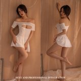 White + white stockings
