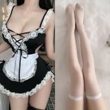 Cute Maid Set (4-piece) with Pure and Alluring Style + White Stockings