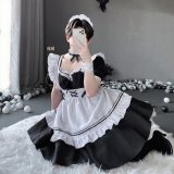 Lolita male servant [black dress + white apron + choker + bracelet + headband]