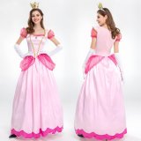 Pink princess dress + crown + gloves