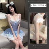 Dress + white open-crotch socks