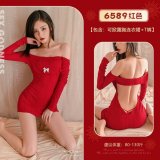 6589 Red [Lift-up Revealing Dress + T-shirt]