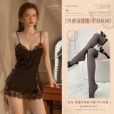 Black (suspender dress + thong + boxer stockings)