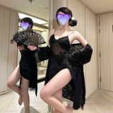 Black camisole + flocked outer robe
