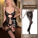 Black + Black Open Crotch Socks
