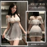 6942508605209◆Crispy Milk Foam◆Gray + White【Dress + Necklace + T-shirt】