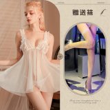 White + white fishnet stockings