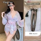 0833 Pink + Black Stockings
