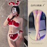 Red suit + white flat socks
