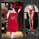 Red +8002 Red Fishnet Stockings