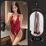 8065 Red + Black Stockings