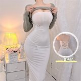 8107 White maxi dress (sweater not included)