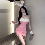 Pink + white socks