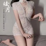White + white fishnet stockings