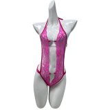 9091 - Rose Red Three-Point Bodysuit