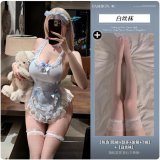 9687 Light blue + white stockings