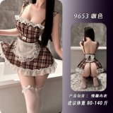 Cute bear maid outfit + matching bow stockings