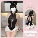Black stockings with black bow
