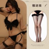 Black + Black Lace Fishnet Stockings