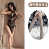 Black + Black Fishnet Stockings