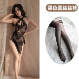 Black + black stockings