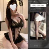 Black bodysuit + black open-crotch socks