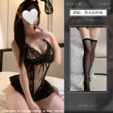 Black bodysuit + black sheer stockings