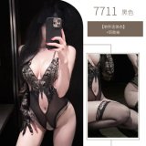 Black bodysuit + black stockings