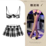 Picture set + black stockings with bow