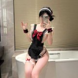 Black maid with bow tie + black tutu