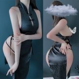 Black cheongsam