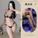 Black + black boxer stockings