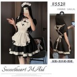 Black Maid (Dress + Apron + Headwear) + W24 White