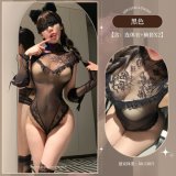 Black [bodysuit + sleeves] + headwear