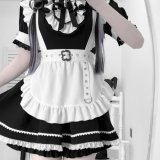 Black short-sleeved maid outfit
