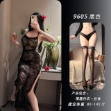 Black + matching stockings