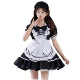 Black [skirt + apron + bow + headdress]