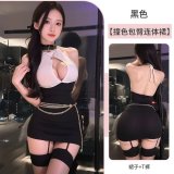 Black bodycon secretary [includes skirt and thong]