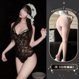 Black and white open-crotch socks