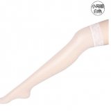 Black and white + white fishnet stockings