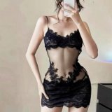 Black [with zipper] + stockings