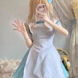 Blue Alice three-piece set (dress + apron + headpiece included)