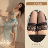 Blue and black stockings