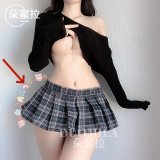 Single shot - Blue plaid mini skirt